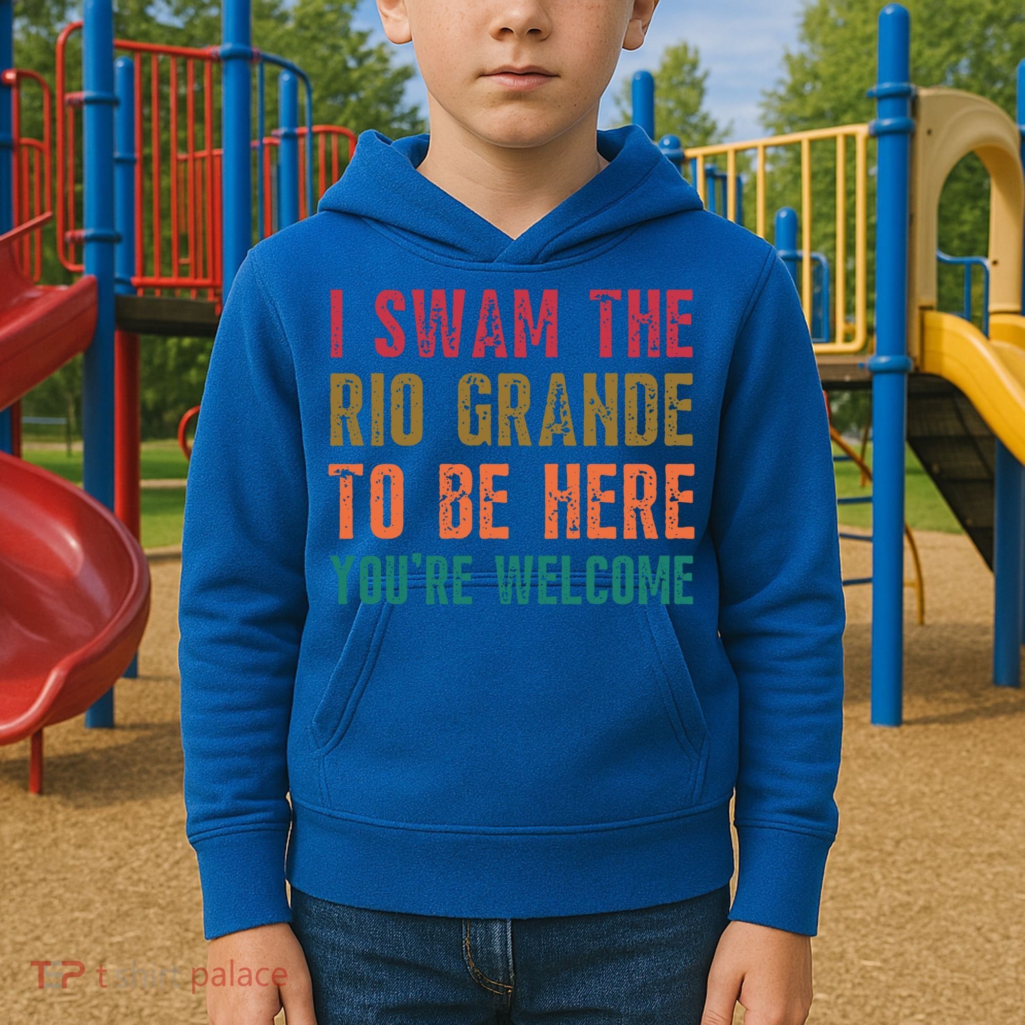 Pro Immigrant Antiracism Inspirational Positive Oneliners Meaningful Gift Kids Hoodie