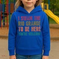 Pro Immigrant Antiracism Inspirational Positive Oneliners Meaningful Gift Kids Hoodie thumb 3