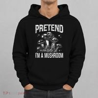 Pretend I'm A Mushroom Funny Lazy Halloween Costume Party Hoodie thumb 0