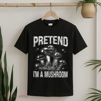 Pretend I'm A Mushroom Funny Lazy Halloween Costume Party T-Shirt thumb 2