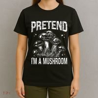 Pretend I'm A Mushroom Funny Lazy Halloween Costume Party T-Shirt thumb 4