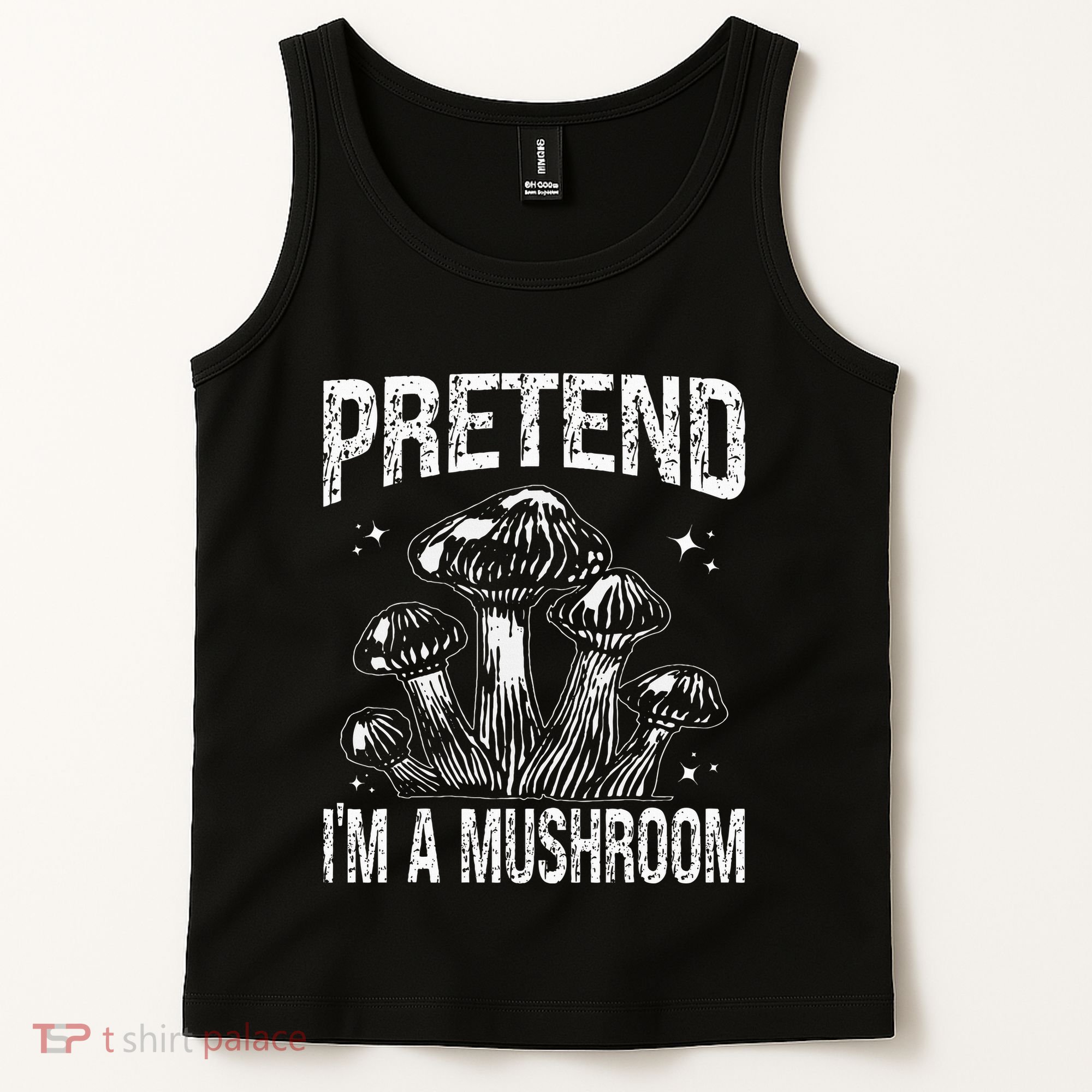 Pretend I'm A Mushroom Funny Lazy Halloween Costume Party Tank Top