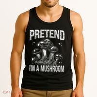Pretend I'm A Mushroom Funny Lazy Halloween Costume Party Tank Top thumb 3