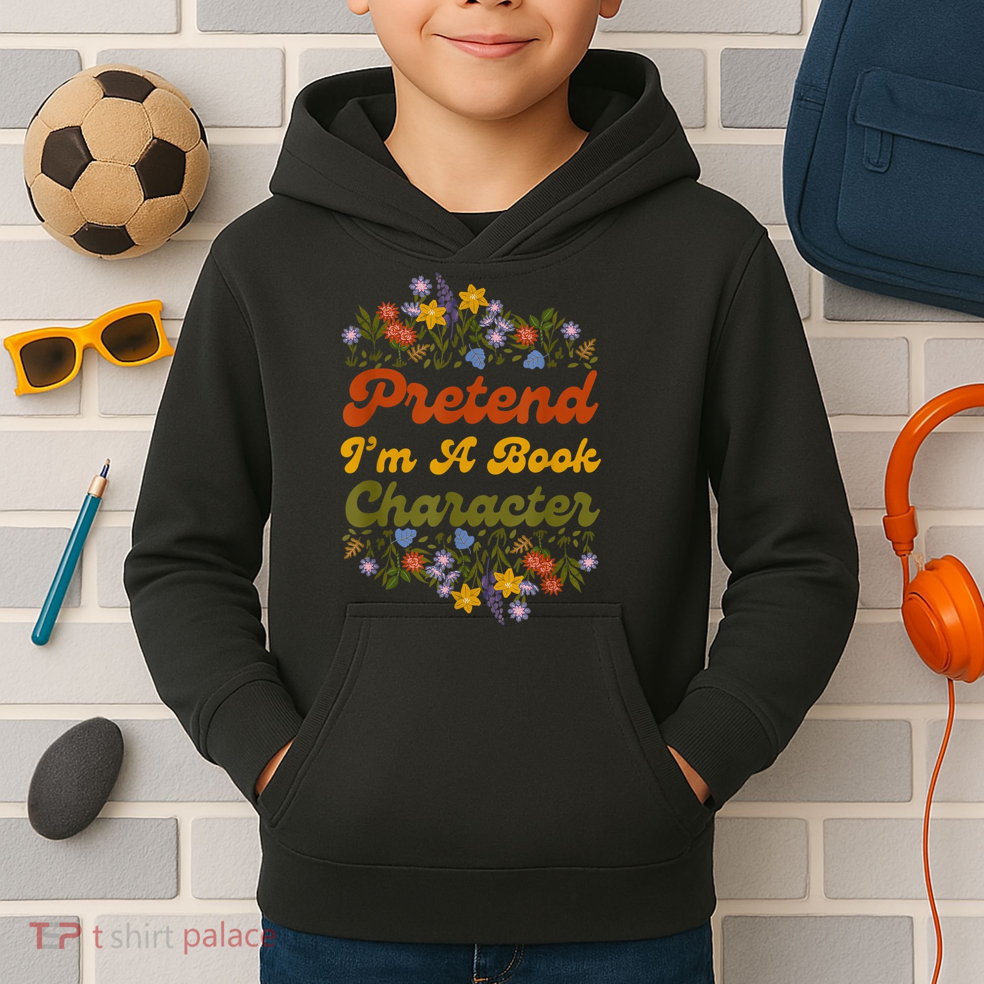 Pretend I'M A Book Character Kids Hoodie