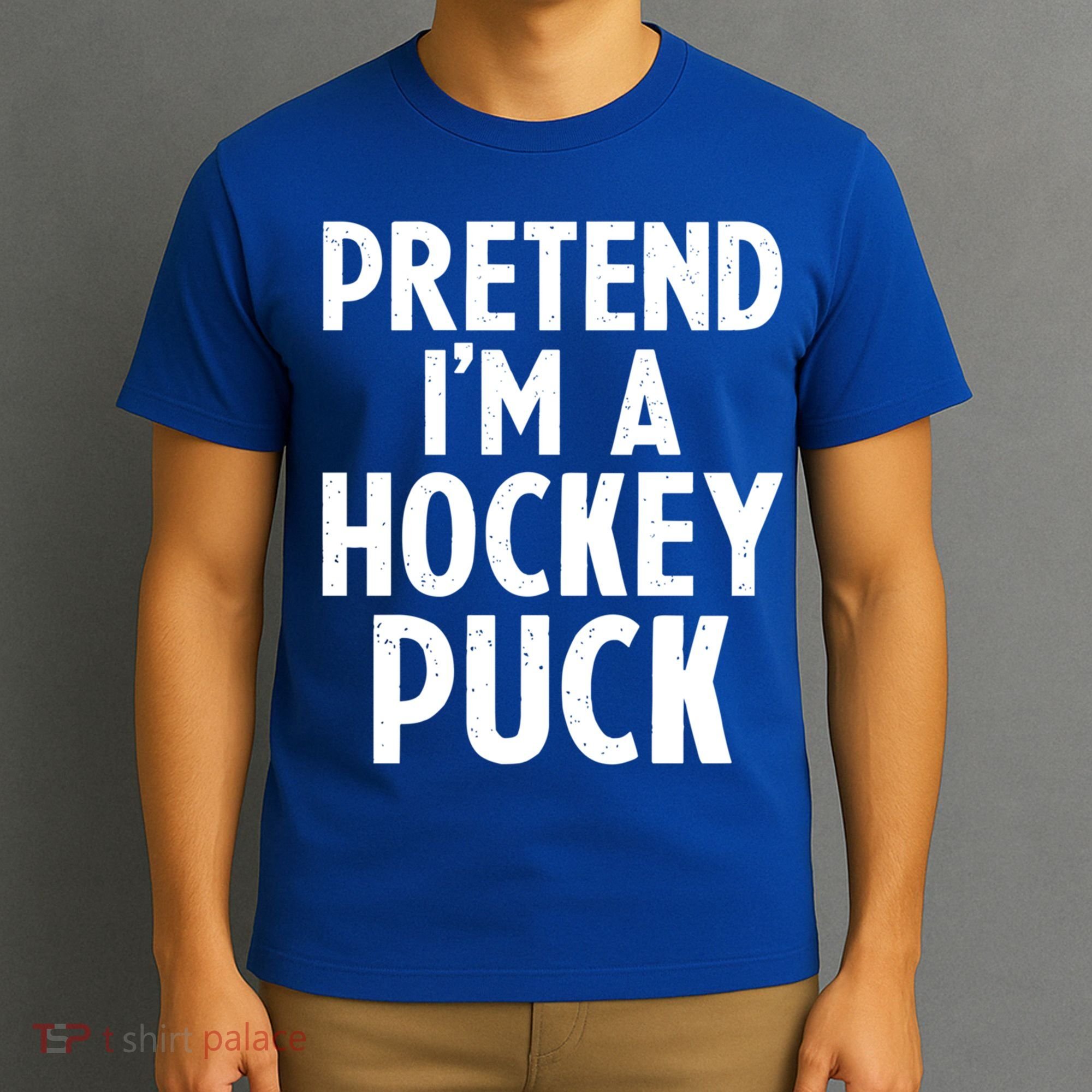 Pretend I'm A Hockey Puck Ice Hockey Easy Halloween Costume Gift T-Shirt