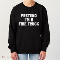 Pretend I'm A Fire Truck Halloween Costume Party Women's Sweatshirt thumb 0