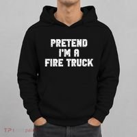 Pretend I'm A Fire Truck Halloween Costume Party Hoodie thumb 0