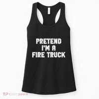 Pretend I'm A Fire Truck Halloween Costume Party Women's Tank Top thumb 0