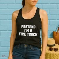 Pretend I'm A Fire Truck Halloween Costume Party Women's Tank Top thumb 2
