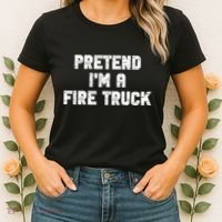 Pretend I'm A Fire Truck Halloween Costume Party Women's T-Shirt thumb 2