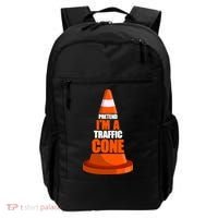 Pretend I'm A Traffic Cone Lazy Halloween Costume Backpack thumb 0