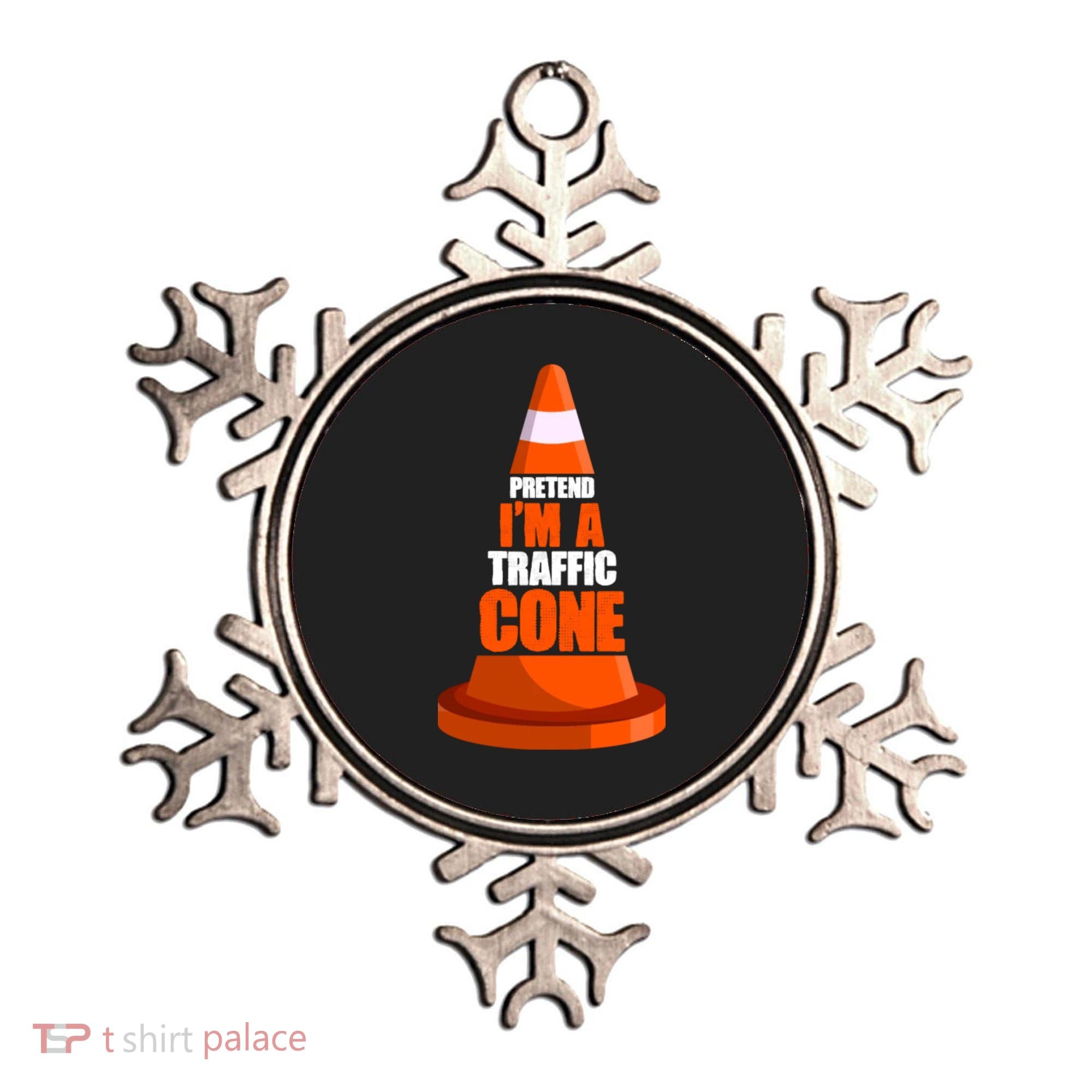 Pretend I'm A Traffic Cone Lazy Halloween Costume Ornament