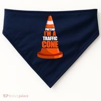 Pretend I'm A Traffic Cone Lazy Halloween Costume USA-Made Doggie Bandana thumb 0