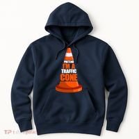 Pretend I'm A Traffic Cone Lazy Halloween Costume Hoodie thumb 0