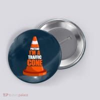 Pretend I'm A Traffic Cone Lazy Halloween Costume Button thumb 0