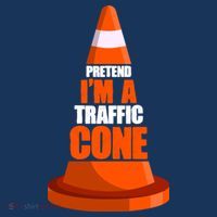 Pretend I'm A Traffic Cone Lazy Halloween Costume Women's Hoodie thumb 2