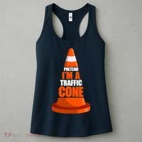 Pretend I'm A Traffic Cone Lazy Halloween Costume Women's Tank Top thumb 3
