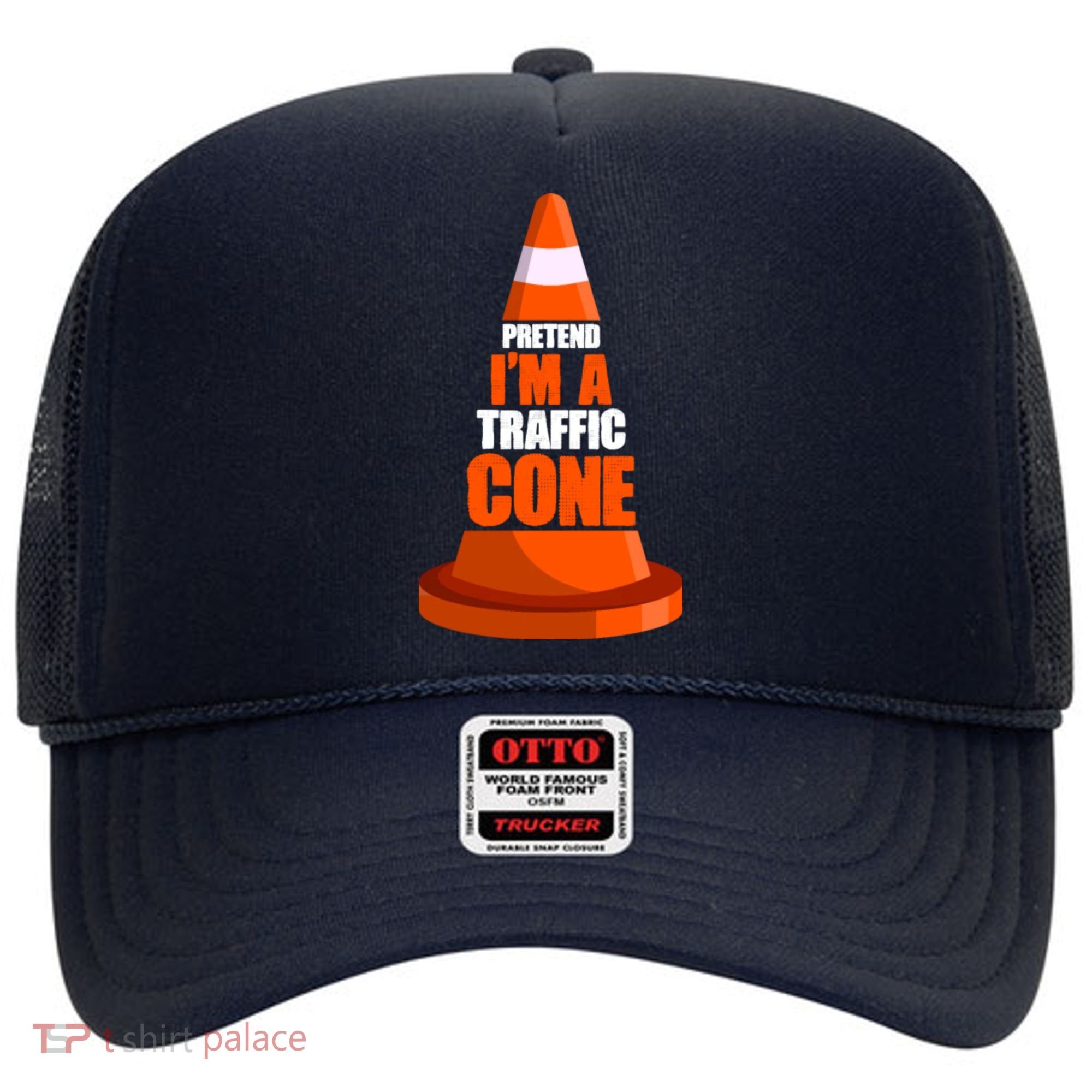 Pretend I'm A Traffic Cone Lazy Halloween Costume Hat