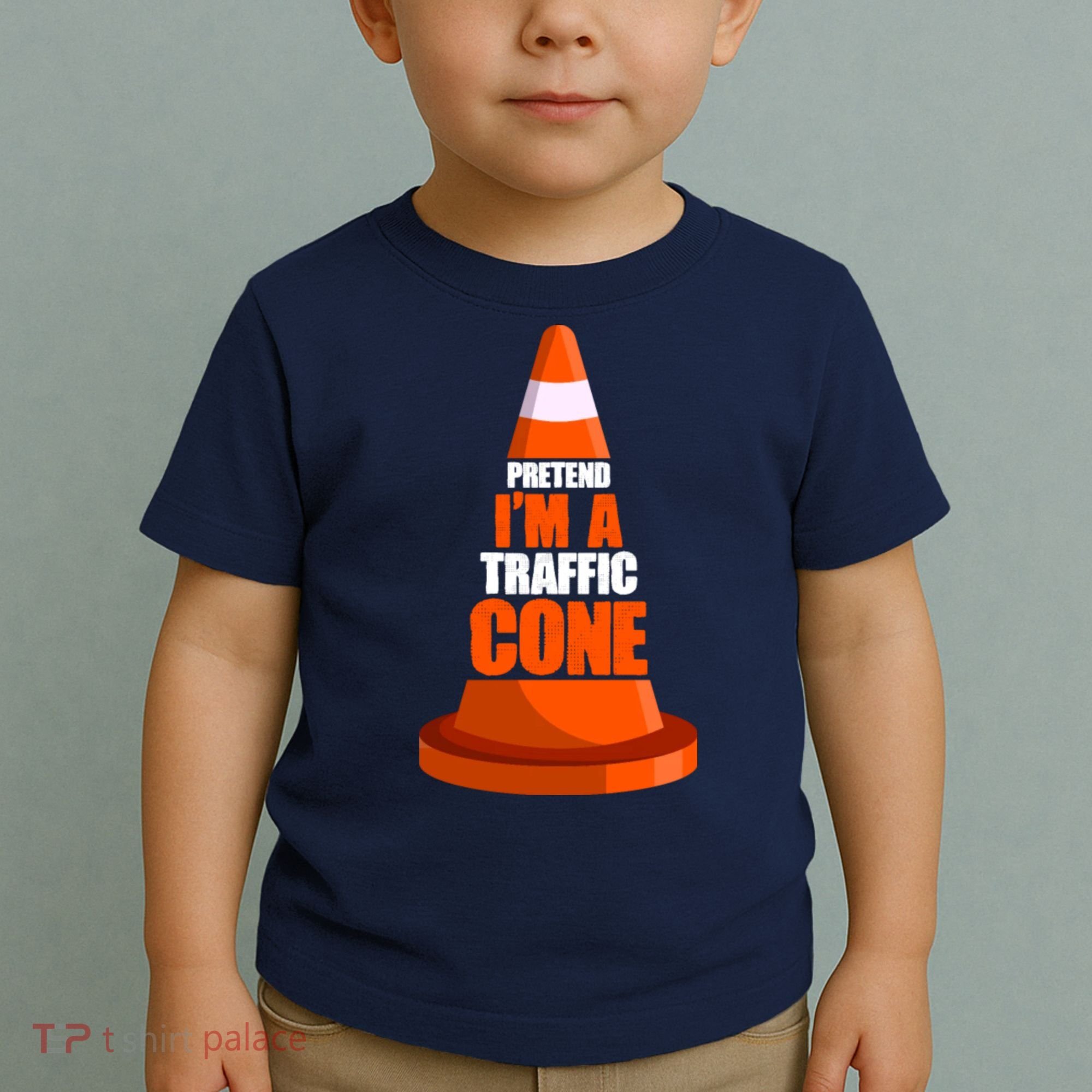 Pretend I'm A Traffic Cone Lazy Halloween Costume Toddler T-Shirt