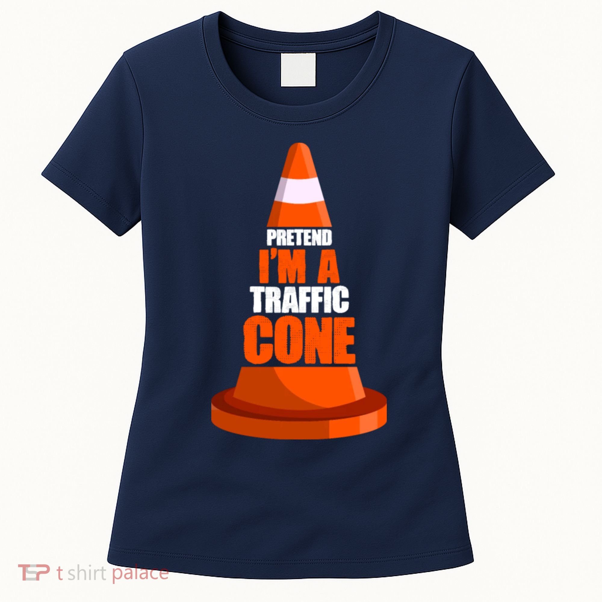 Pretend I'm A Traffic Cone Lazy Halloween Costume Women's T-Shirt