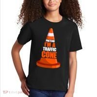 Pretend I'm A Traffic Cone Lazy Halloween Costume Kids T-Shirt thumb 2