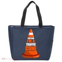 Pretend I'm A Traffic Cone Lazy Halloween Costume Tote Bag thumb 0