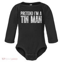 Pretend Im A Tin Man Funny Costume Baby Long Sleeve Bodysuit thumb 0