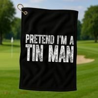 Pretend Im A Tin Man Funny Costume Golf Towel thumb 1
