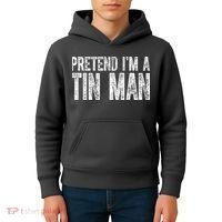 Pretend Im A Tin Man Funny Costume Kids Hoodie thumb 4