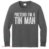 Pretend Im A Tin Man Funny Costume Kids Long Sleeve Shirt thumb 0