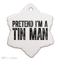 Pretend Im A Tin Man Funny Costume Ceramic Ornament thumb 0