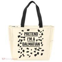 Pretend I'm A Dalmatian Funny Lazy Halloween Costume Tote Bag thumb 0