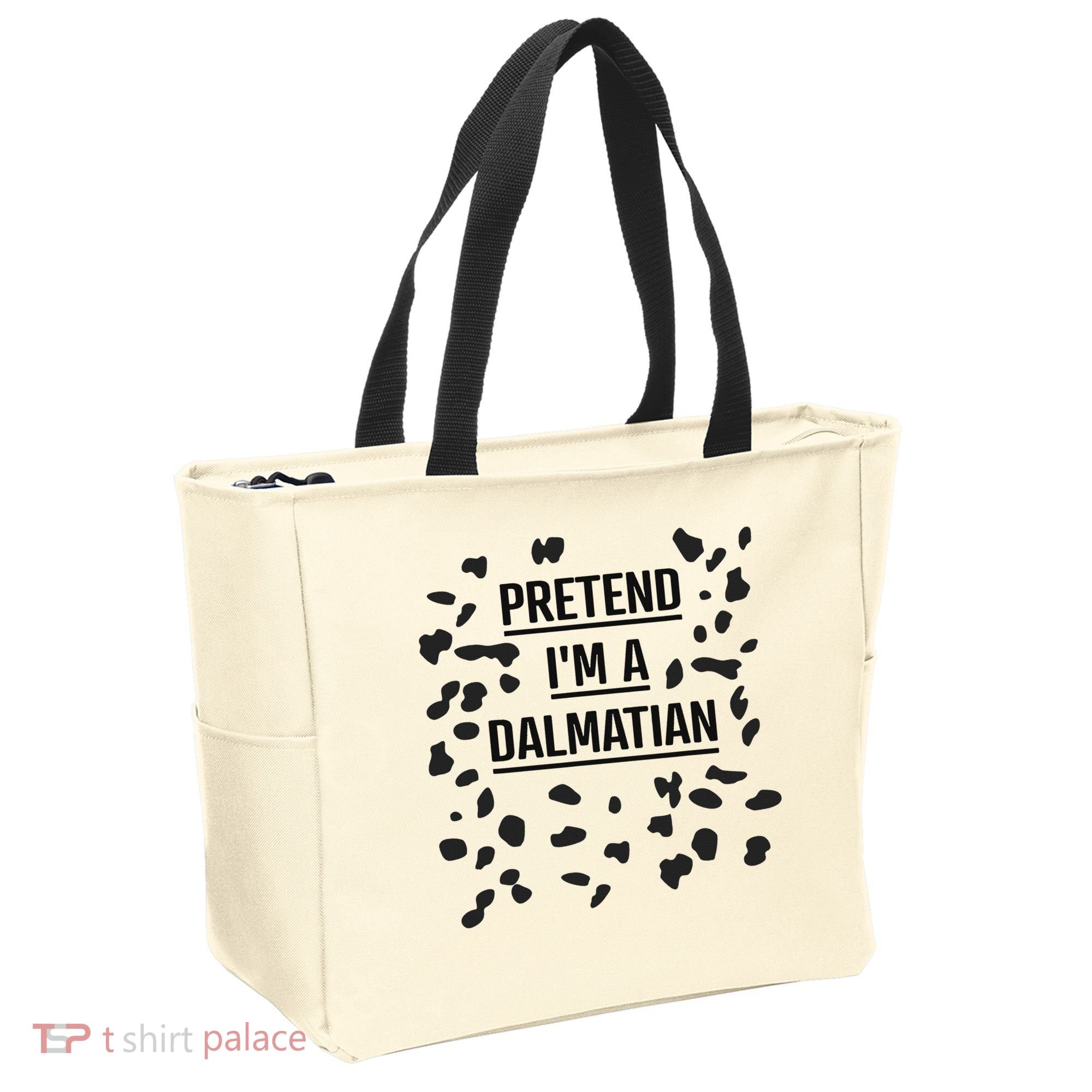 Pretend I'm A Dalmatian Funny Lazy Halloween Costume Tote Bag