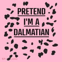 Pretend I'm A Dalmatian Funny Lazy Halloween Costume Coaster thumb 2