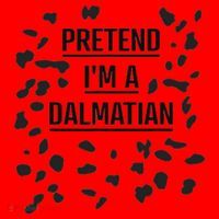 Pretend I'm A Dalmatian Funny Lazy Halloween Costume Santa Hat thumb 1