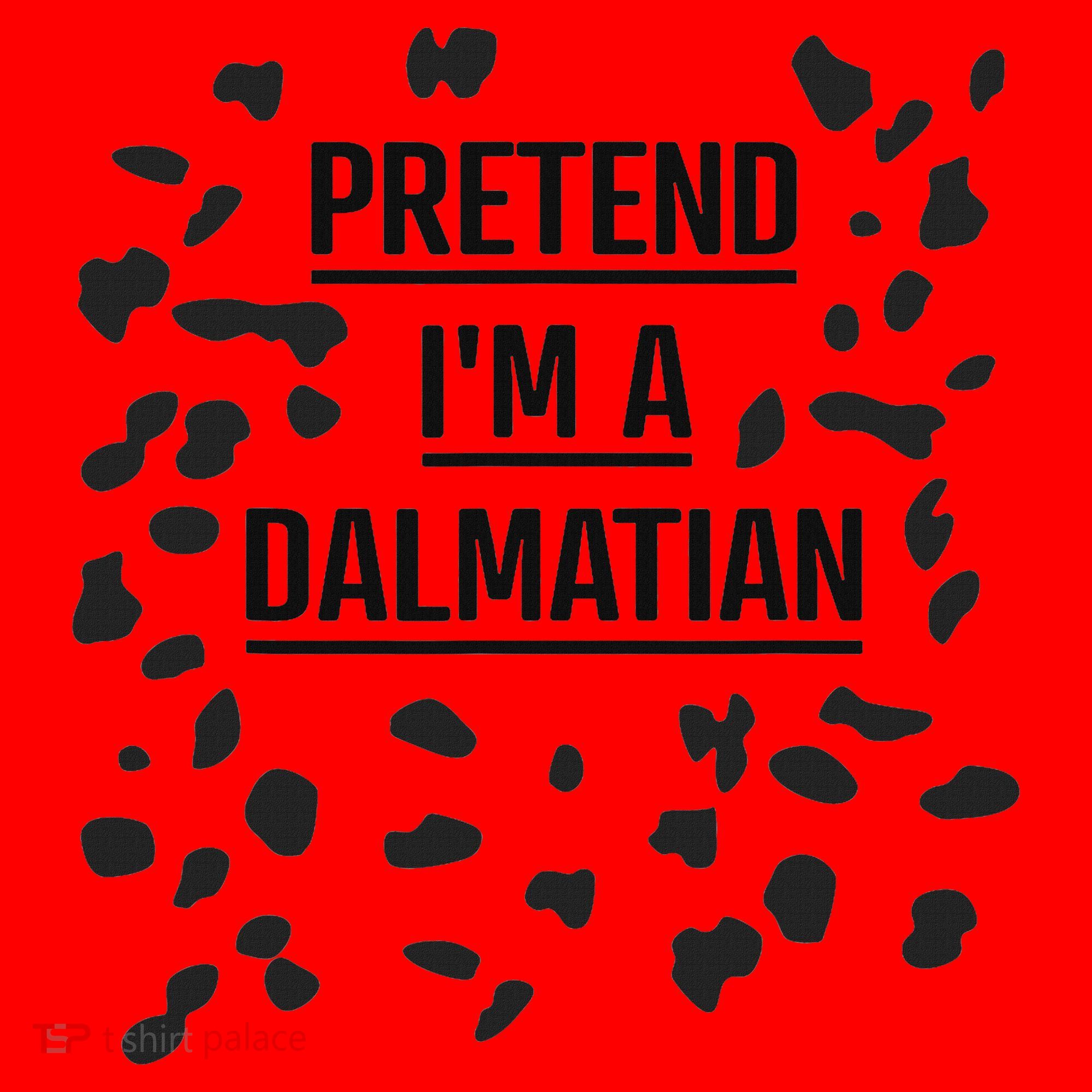 Pretend I'm A Dalmatian Funny Lazy Halloween Costume Santa Hat
