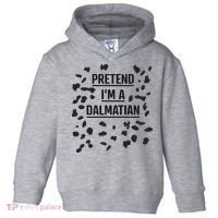 Pretend I'm A Dalmatian Funny Lazy Halloween Costume Toddler Hoodie thumb 0