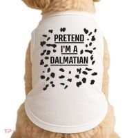 Pretend I'm A Dalmatian Funny Lazy Halloween Costume Doggie Tank thumb 0