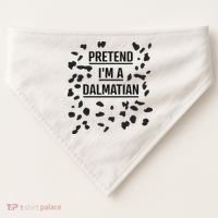 Pretend I'm A Dalmatian Funny Lazy Halloween Costume USA-Made Doggie Bandana thumb 0