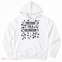 Pretend I'm A Dalmatian Funny Lazy Halloween Costume Hoodie thumb 0