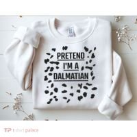Pretend I'm A Dalmatian Funny Lazy Halloween Costume Sweatshirt thumb 2