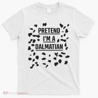 Pretend I'm A Dalmatian Funny Lazy Halloween Costume T-Shirt thumb 0