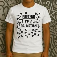 Pretend I'm A Dalmatian Funny Lazy Halloween Costume T-Shirt thumb 3
