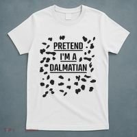 Pretend I'm A Dalmatian Funny Lazy Halloween Costume T-Shirt thumb 5