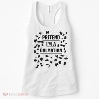 Pretend I'm A Dalmatian Funny Lazy Halloween Costume Women's Tank Top thumb 0