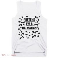 Pretend I'm A Dalmatian Funny Lazy Halloween Costume Tank Top thumb 0