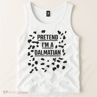 Pretend I'm A Dalmatian Funny Lazy Halloween Costume Tank Top thumb 2