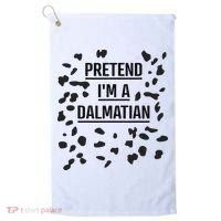 Pretend I'm A Dalmatian Funny Lazy Halloween Costume Golf Towel thumb 0