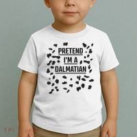 Pretend I'm A Dalmatian Funny Lazy Halloween Costume Toddler T-Shirt thumb 2