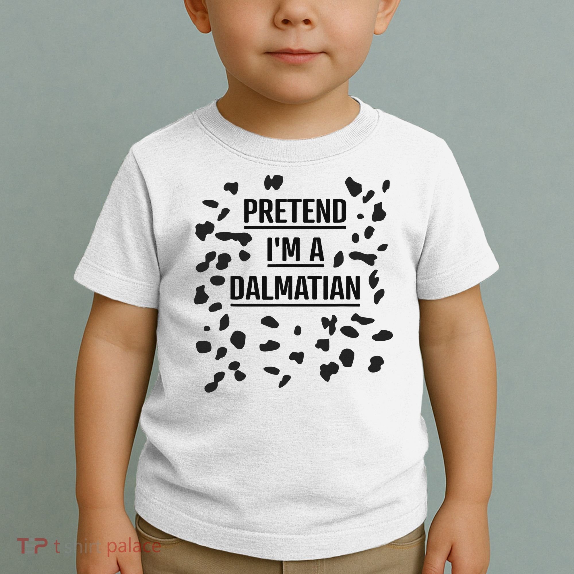 Pretend I'm A Dalmatian Funny Lazy Halloween Costume Toddler T-Shirt